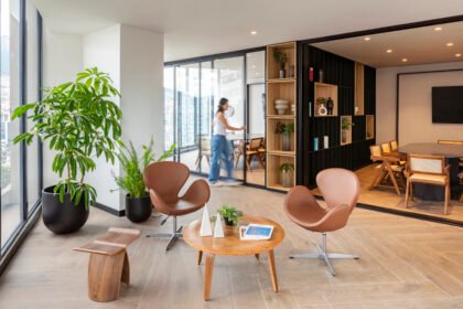 Vista de las unidades corporativas operadas por Top Rentals en las torres Qorner y Epiq, diseñadas para estadías flexibles de alto estándar