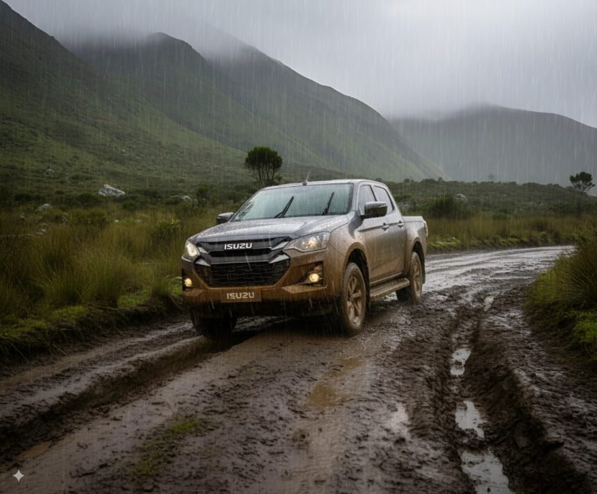 La Isuzu Pickup Truck está diseñada para enfrentar con seguridad las condiciones más exigentes de la temporada de lluvias, combinando potencia, tracción 4x4 y tecnología de asistencia al conductor.