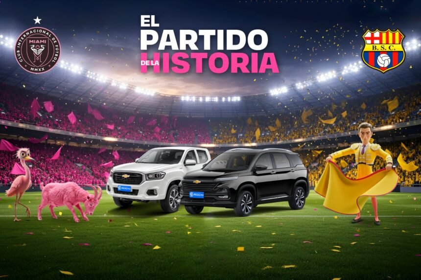 Corporación Proauto vincula la experiencia de estrenar un Chevrolet con la pasión por el fútbol, en el marco del esperado encuentro entre Inter Miami CF y Barcelona SC en Guayaquil.