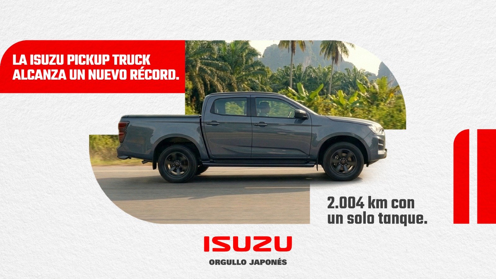 La Pickup Truck de Isuzu alcanza 2.004 km con un solo tanque de combustible durante el “Desafío Duramiles”, certificada por el Libro de Récords de Malasia.