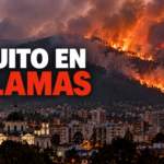 Incendios forestales afectan las montañas de Quito durante la temporada seca de 2026.