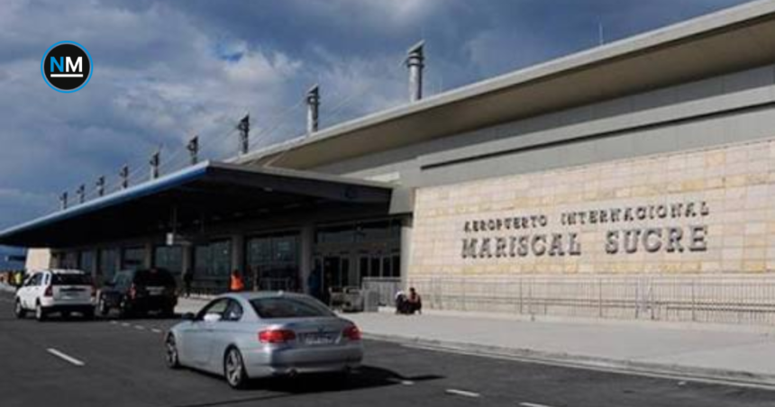 Aeropuerto Internacional Mariscal Sucre de Quito, donde las operaciones aéreas fueron suspendidas temporalmente por mantenimiento de pista.