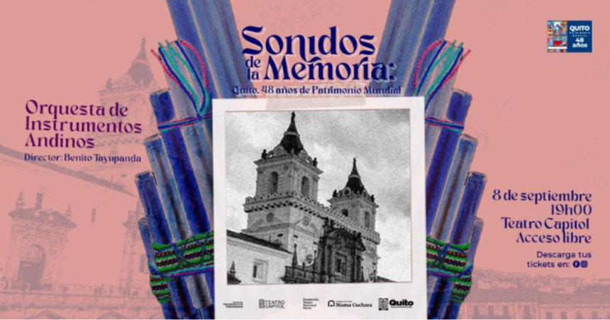 Orquesta de Instrumentos Andinos durante una presentación cultural en Quito