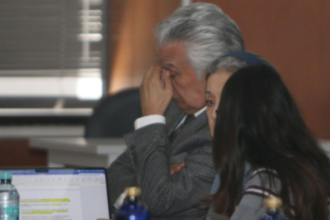 Lenín Moreno durante una nota sobre la decisión judicial en el caso Sinohydro.