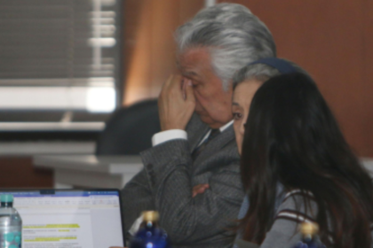 Lenín Moreno durante una nota sobre la decisión judicial en el caso Sinohydro.