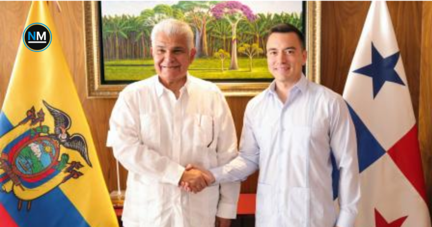 Daniel Noboa y José Raúl Mulino durante la reunión mantenida en Guayaquil el 4 de septiembre de 2026.