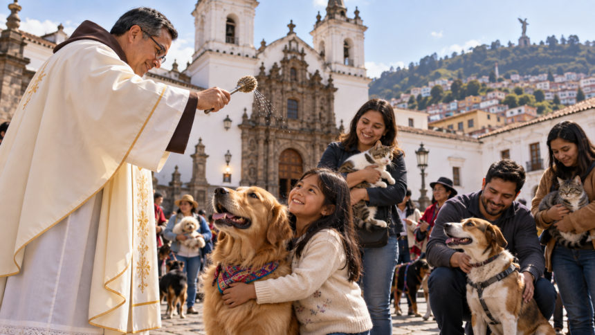 Bendición de mascotas en Quito por el Día Mundial de los Animales