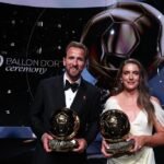 Harry Kane y Alexia Putellas posan con sus trofeos del Balón de Oro 2026 durante la ceremonia celebrada en Londres.