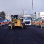 Trabajos de rehabilitación vial en la Panamericana Norte, en Quito