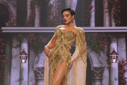 Shyare Andrade durante la final de Miss Grand International 2026 en Bangkok.