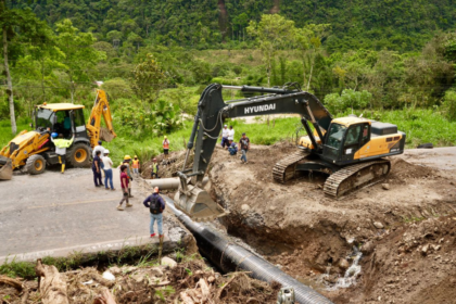 Tramo de la vía Alóag-Santo Domingo afectado por el cierre programado del 13 de octubre.