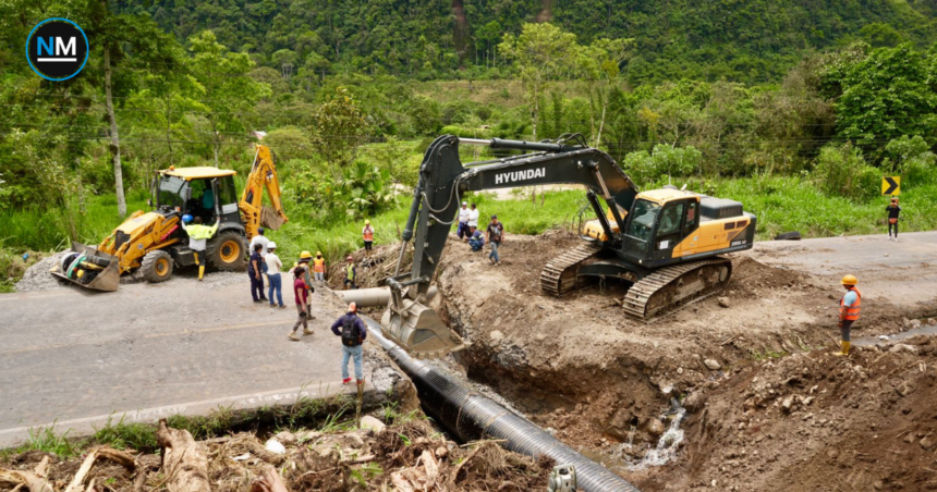 Tramo de la vía Alóag-Santo Domingo afectado por el cierre programado del 13 de octubre.
