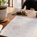 Calendario marcado en martes 13 como referencia a la superstición de la mala suerte.