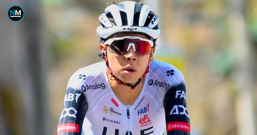 Mateo Ramírez durante una competencia internacional de ciclismo