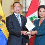 Daniel Noboa y Keiko Fujimori durante la firma de la Declaración Presidencial de Lima 2026