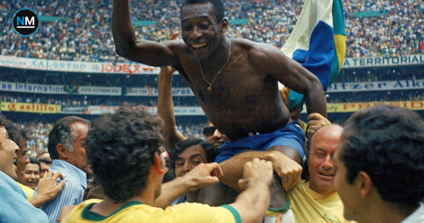 Pelé con la selección brasileña durante la Copa del Mundo de México 1970