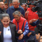 Luisa González durante su detención en Canuto, Manabí, el 22 de octubre de 2026, en el marco del caso Laberinto.